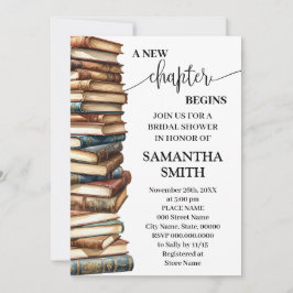 A New Chapter Begins Minimalist Bridal Shower Einladung