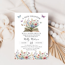 A New Chapter Begins Storybook Baby Shower Einladung