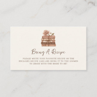 A New Chapter Bridal Shower Recipe Begleitkarte