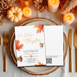 A New Chapter Maple Tree Leaves Bridal Shower Einladung