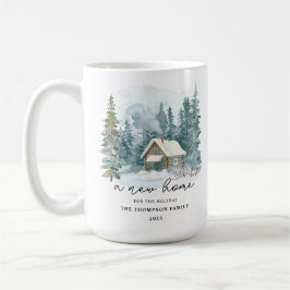 A New Home Calligraphy Holiday Moving Keepsake Kaffeetasse