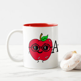 A+ Niedliches Apple Teacher Wertgutschein Zweifarbige Tasse
