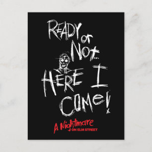 A Nightmare on Elm Street   Hier komme ich Feiertagspostkarte