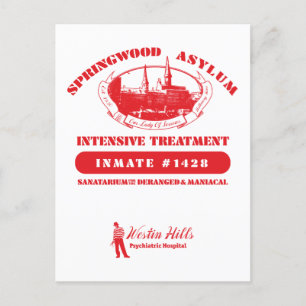 A Nightmare on Elm Street   Springwood Asylum Feiertagspostkarte