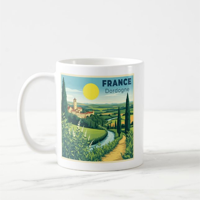 A Nostalgic Classic Travel Poster France Dordogne Kaffeetasse (Links)