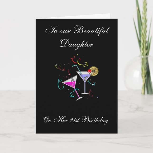 À NOTRE 21ème CARTE D'ANNIVERSAIRE de BELLE FILLE (Devant)