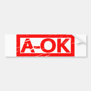 A-OK-Briefmarke Autoaufkleber