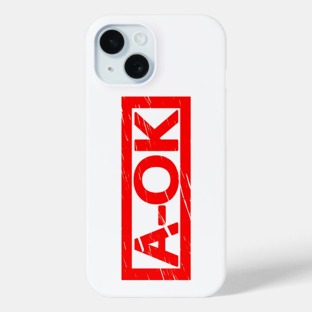 A-OK-Briefmarke Case-Mate iPhone Hülle (Rückseite)