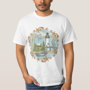 A Oregon Muscheln Leuchtturm T-Shirt