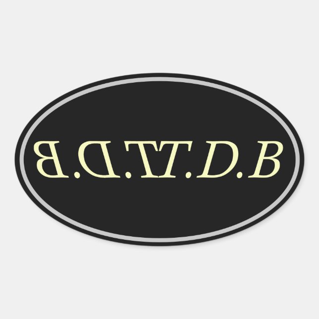 a ovaler aufkleber (Vorderseite)