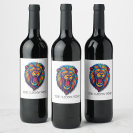 A PAINTED LION Wine Label Weinetikett