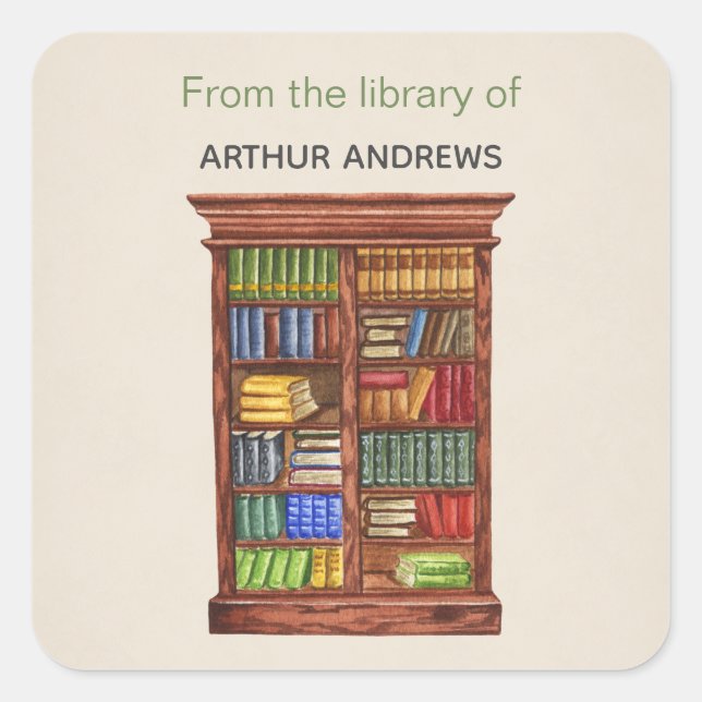 À Partir Des Stickers De Livre De La Bibliothèque  (Devant)