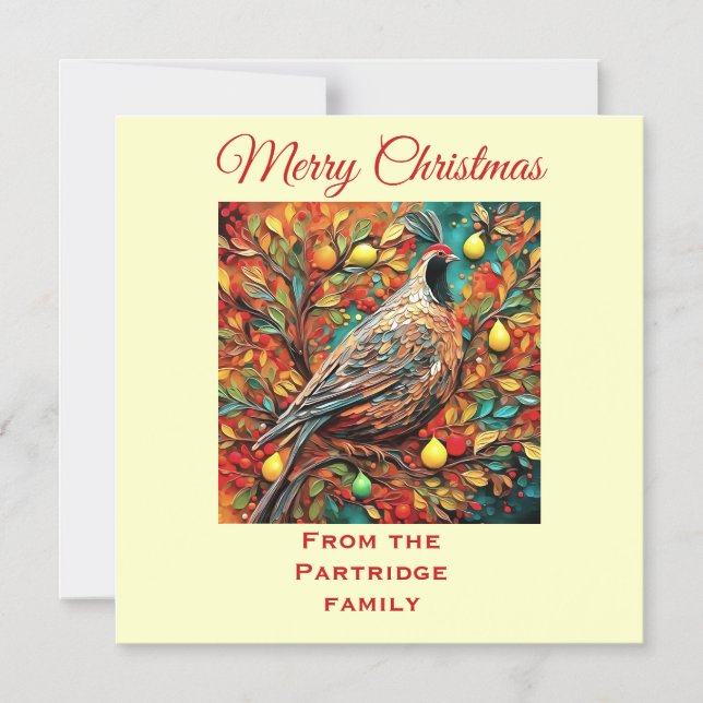 A Partridge In A Pear Tree Magneteinladung (Vorderseite)