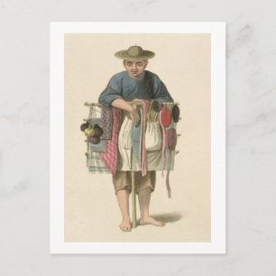 A Pedlar, Platte 17 von "Das Kostüm der China", en Postkarte