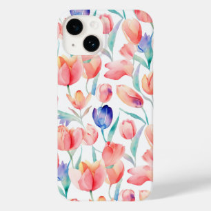 À peine il Watercolor Tulips iPhone 14 Coque