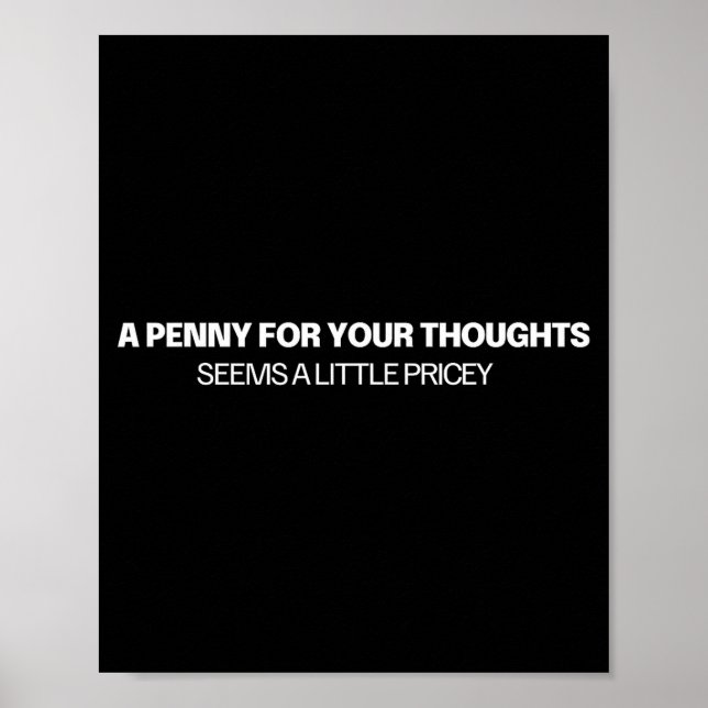 A Penny For Your Thoughts - Joke  Poster (Vorne)