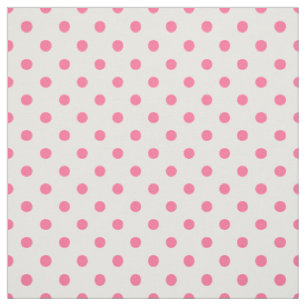 À petits pois roses et blancs - Tissu de coton pei