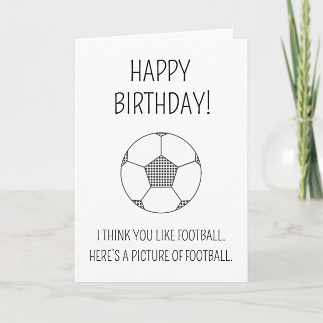 A picture of football - Birthday card Karte (Vorderseite)