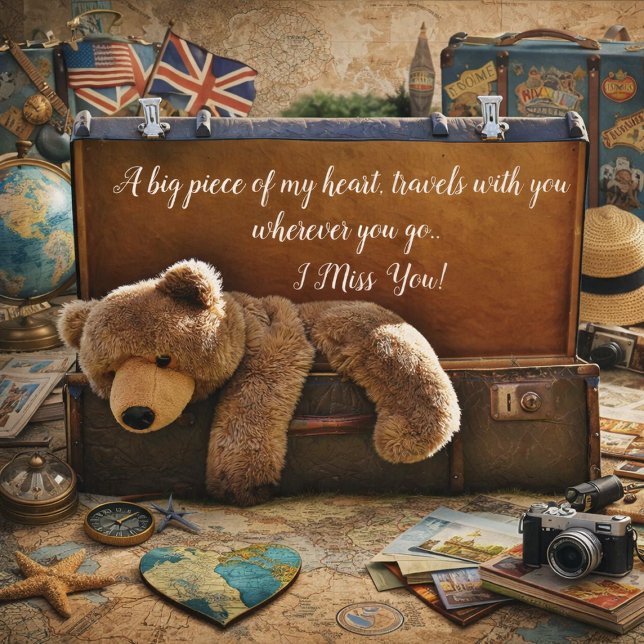 A Piece of My Heart Travels With You Postkarte (Von Creator hochgeladen)