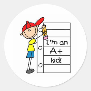 A Plus Kid Runder Aufkleber