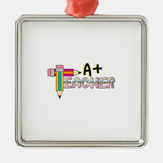 A Plus Lehrer Ornament Aus Metall (Vorne)