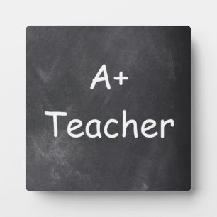 A Plus Teacher Chalkboard Design Geschenk Idee Fotoplatte