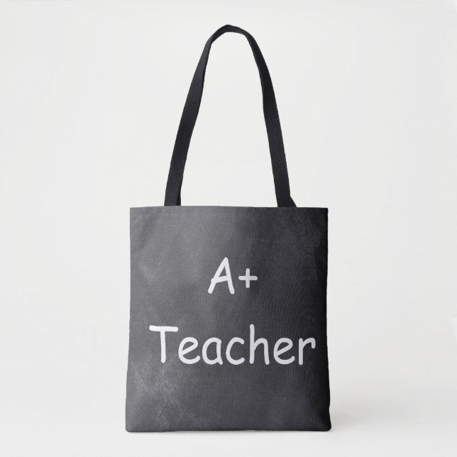 A Plus Teacher Chalkboard Design Geschenk Idee Tasche (Vorderseite)