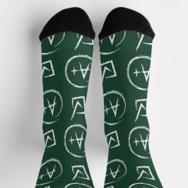 A-Plus- und Karo-Fashion Print Crew Socks Socken