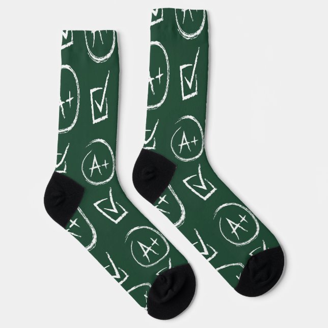 A-Plus- und Karo-Fashion Print Crew Socks Socken (Rechts)