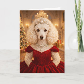 A Poodle Christmas Holiday Card Karte