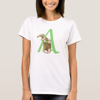A pour le T-shirt d'initiale de monogramme de