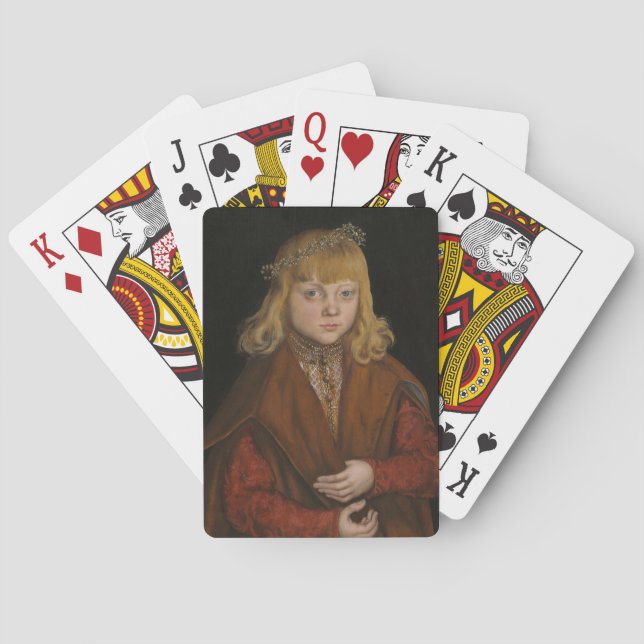 A Prince of Sachsen, c.1517 (Öl auf Tafel) Spielkarten (Rückseite)