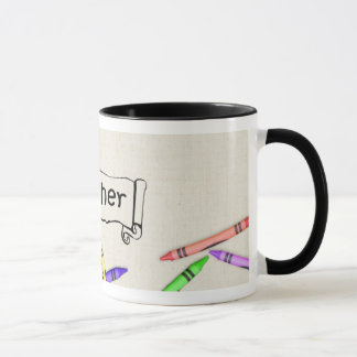 A+ Professeur avec la tasse de crayons