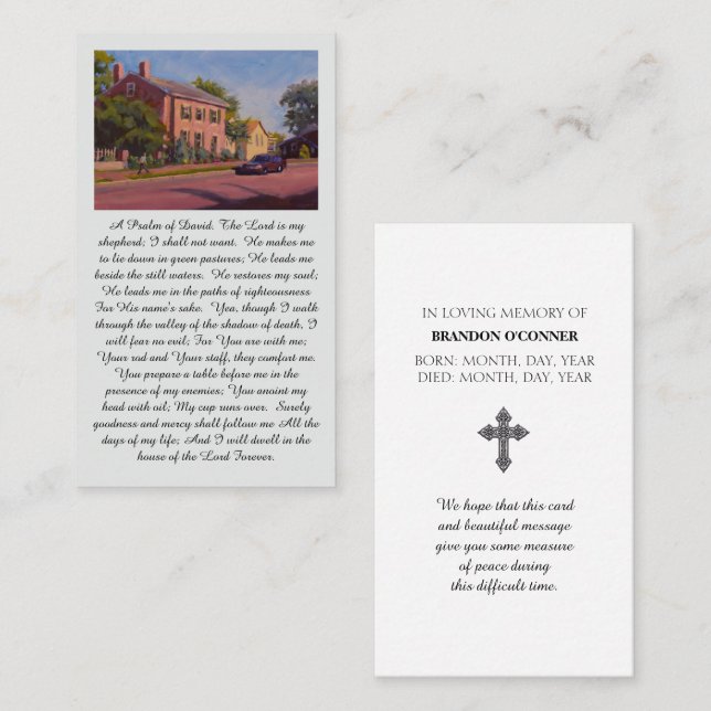 A Psalm of David Red Blue Yellow Green Visitenkarte (Vorne/Hinten)