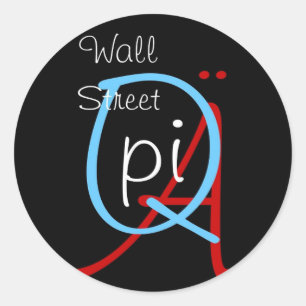 a q pi wall strasse runder aufkleber