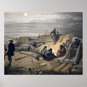 A Quiet Night in the Batteries, plate from 'The Se Poster