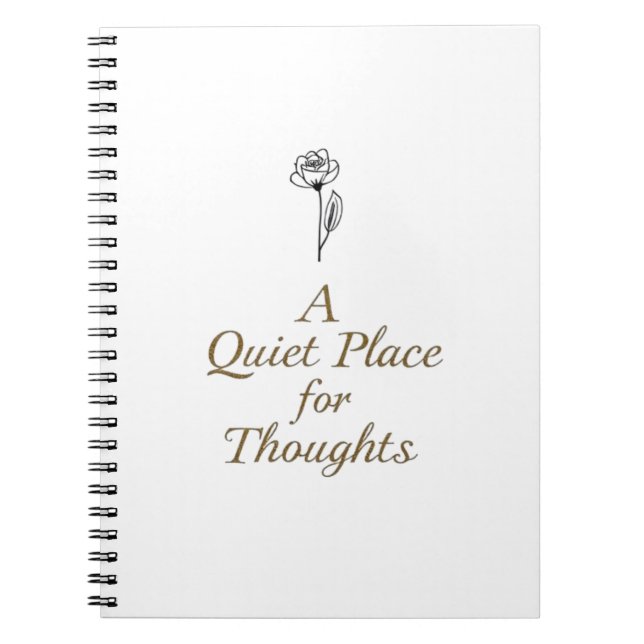 A Quiet Place for Thoughts – Minimalist Line Art Notizblock (Vorderseite)