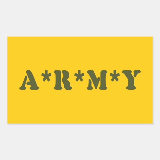 A*R*M*Y RECHTECKIGER AUFKLEBER (Vorderseite)
