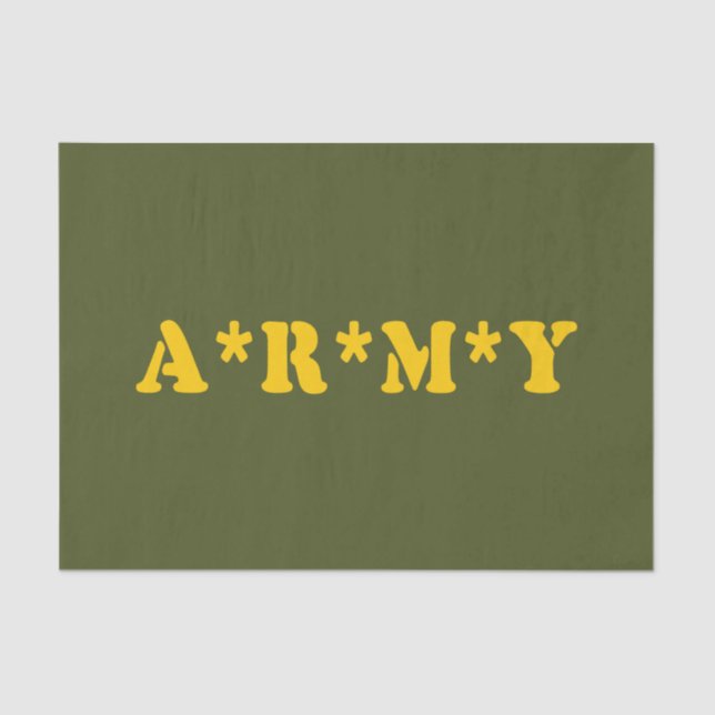 A*R*M*Y SEIDENPAPIER (Vorderseite)