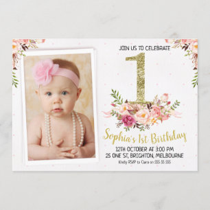 Ă?re invitation de fête d'anniversaire de photo