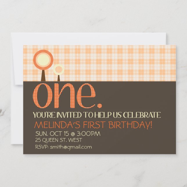Ă?re invitation simple douce d'anniversaire (Devant)