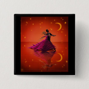 A Red Waltz Button