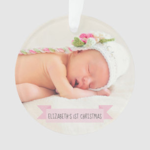 Ă?res vacances de photo de Noël de bébé élég
