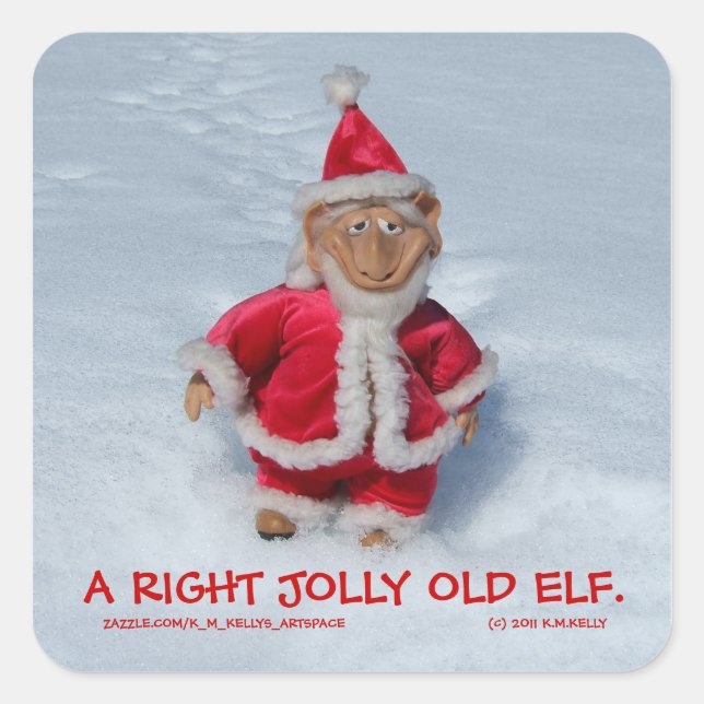A Right Jolly Old Elf Sticker (Vorderseite)