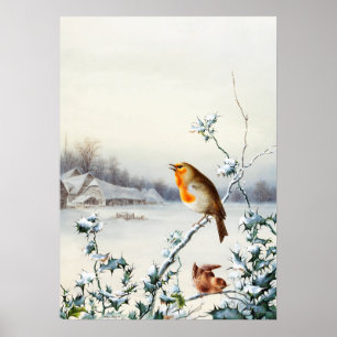 A Robin und Wren von Harry Bright Poster