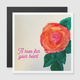 A Rose For Your Heart Magnetkarte