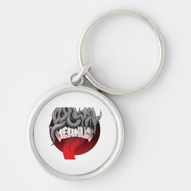 A round keychain with a design schlüsselanhänger (Vorne)