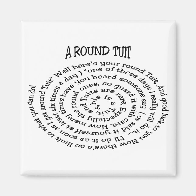 A Round Tuit Magnet (Vorne)