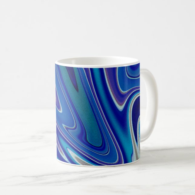 A S plash of Blue Kaffeetasse (VorderseiteRechts)