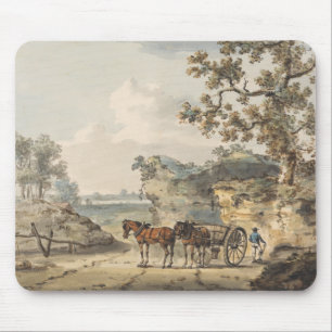 A Sandpit - Paul Sandby - c1800 Mousepad